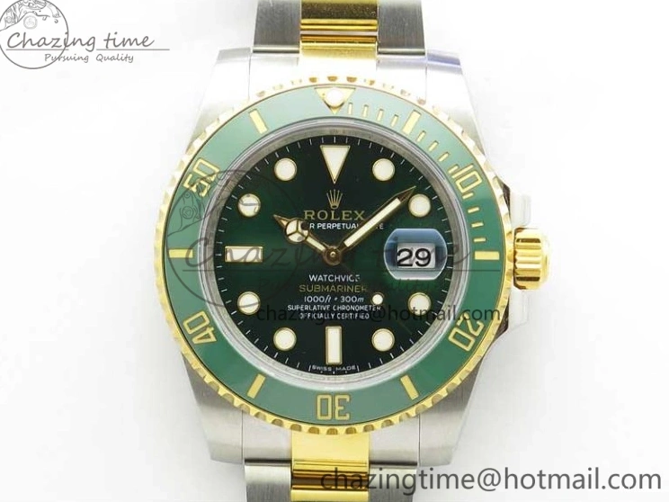Wrapped MAX VRF Dial Green Bracelet A2836 116613 Edition Bezel on YG Submariner Version Best SS YG LV 0831